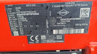 Andaineur KUHN GA 7501+ - photo 5