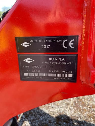 Faucheuse KUHN GMD 3511-FF RS 1000 - photo 2