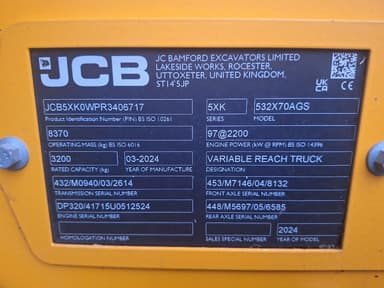 Telescopique JCB 532 70 agri super DTVT - photo 5