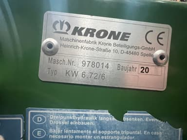 Faneuse KRONE Typ KW 6.72/6 - photo 2