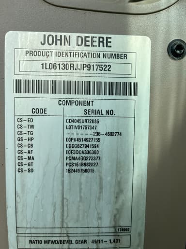 Tracteur JOHN DEERE 6130R - photo 5