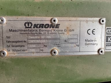 Andaineur KRONE Swadro TC 760 - photo 4