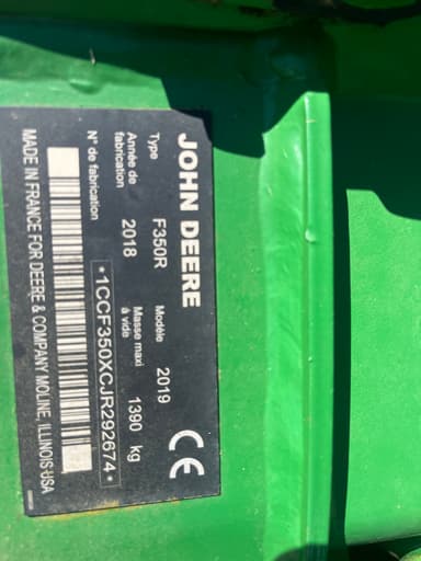 Faucheuse JOHN DEERE F350R - photo 3