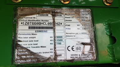 Moissonneuse JOHN DEERE T660 HM 4RM - photo 2