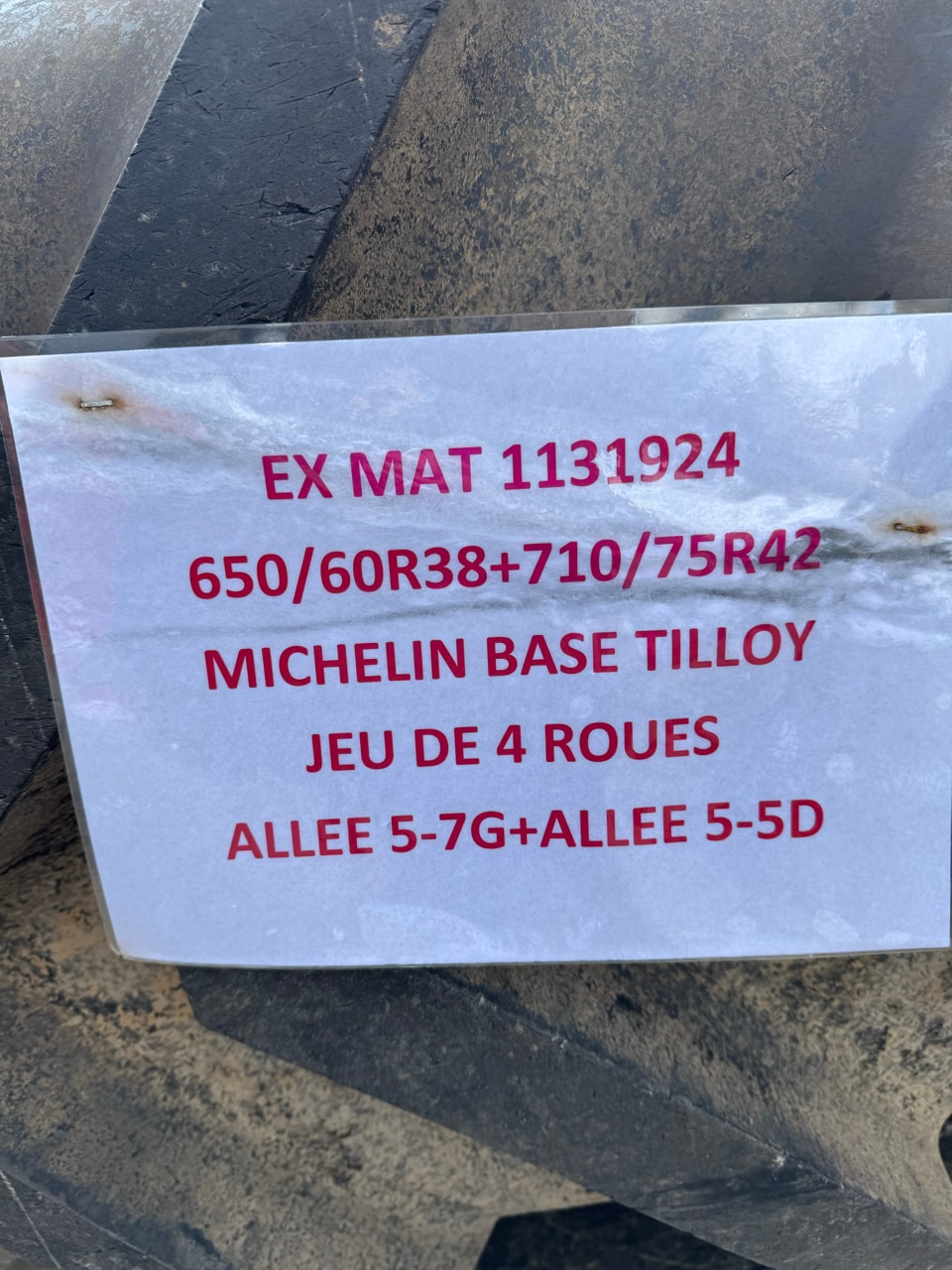 Pneumatique MICHELIN 650/60R38+710/75R42 - photo slide 2