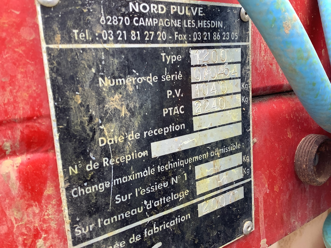 Pulverisateur NORD PULVE 1200 - photo slide 5