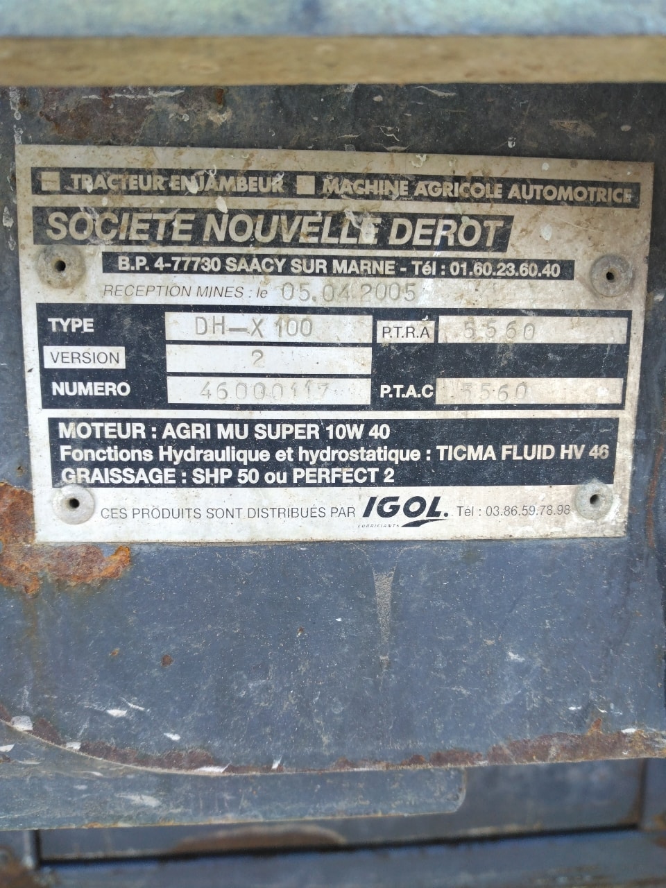 Tracteur enjambeur DEROT Dhx100 - photo slide 5