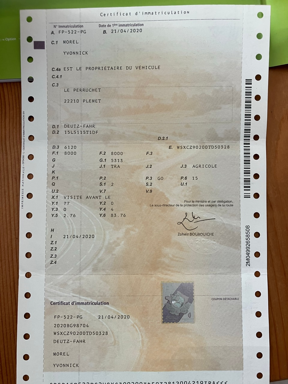 Tracteur chargeur DEUTZ FAHR 6120 - photo slide 7