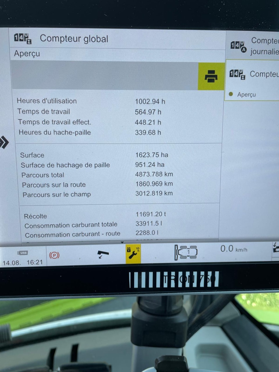 Moissonneuse CLAAS Trion 750 TT - photo slide 5