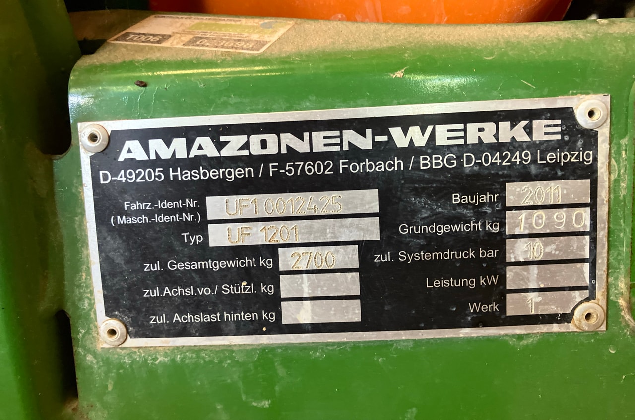Pulverisateur AMAZONE UF1201 - photo slide 7