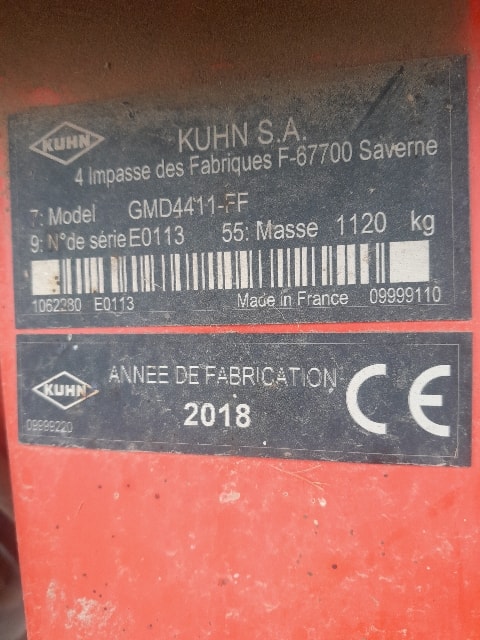 Faucheuse KUHN GMD 4411-FF - photo slide 3