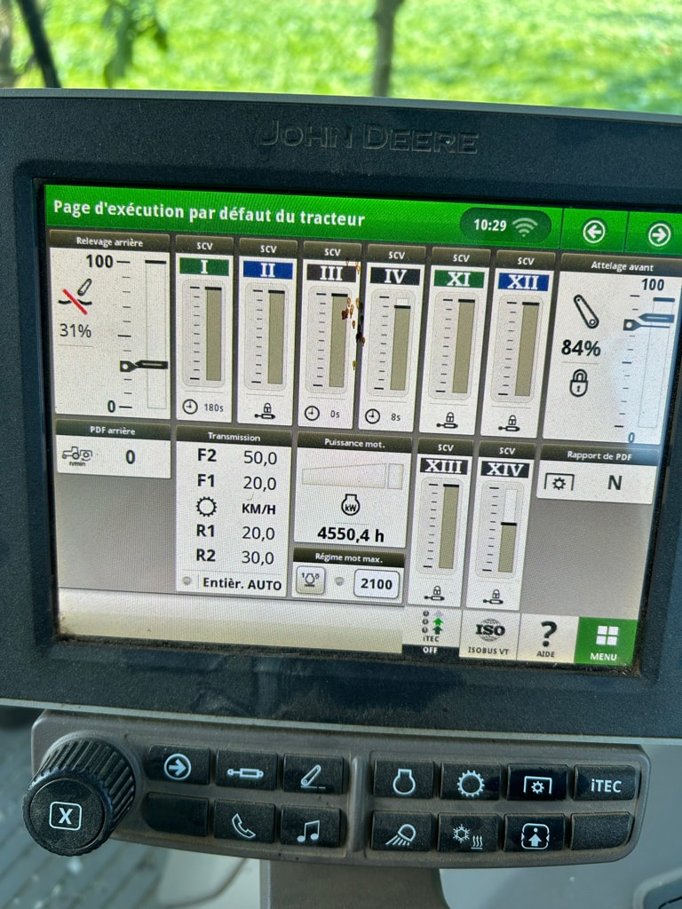Tracteur JOHN DEERE 6195R - photo slide 13