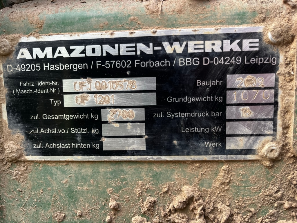 Pulverisateur AMAZONE UF1201 - photo slide 5
