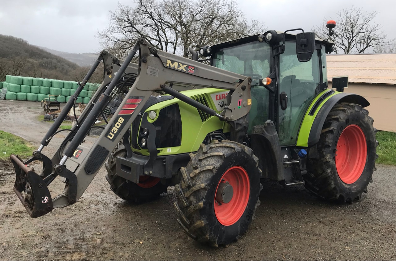 Tracteur chargeur CLAAS ARION 410 TOIT BAS - photo slide 1