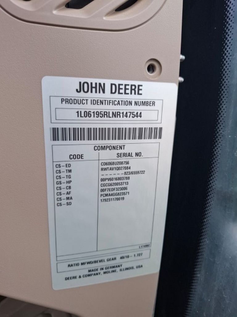 Tracteur JOHN DEERE 6195R - photo slide 11