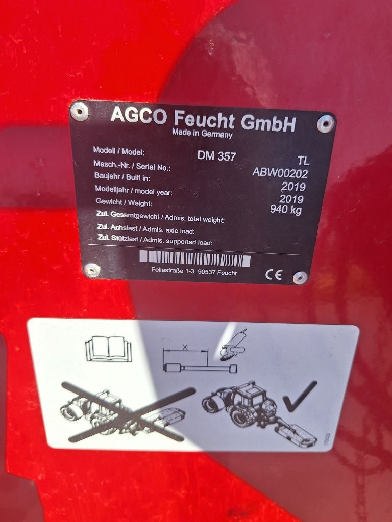 Faucheuse MASSEY FERGUSON DM 357 Tl  - photo slide 3