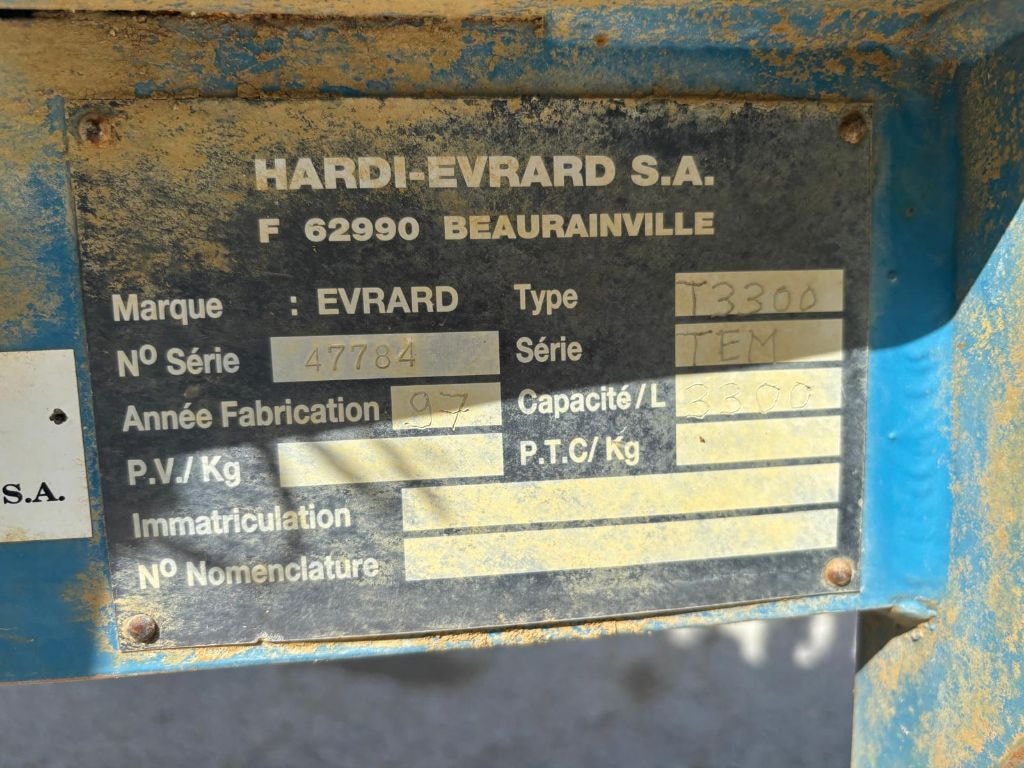 Pulverisateur EVRARD TE 3300 - photo slide 11
