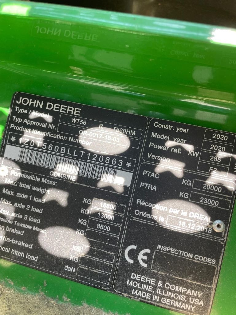 Moissonneuse JOHN DEERE T560i - photo slide 18