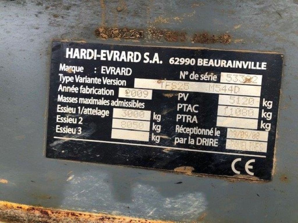 Pulverisateur EVRARD METEOR 5400 - photo slide 19