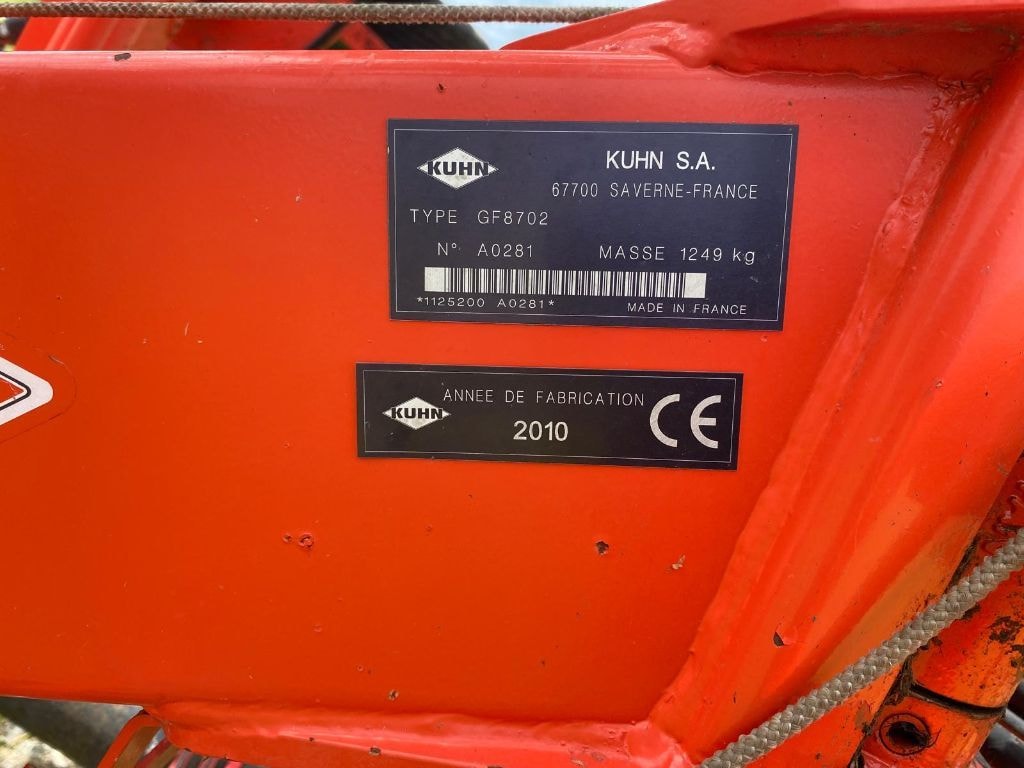 Faneuse KUHN Gf 8702 - photo slide 9
