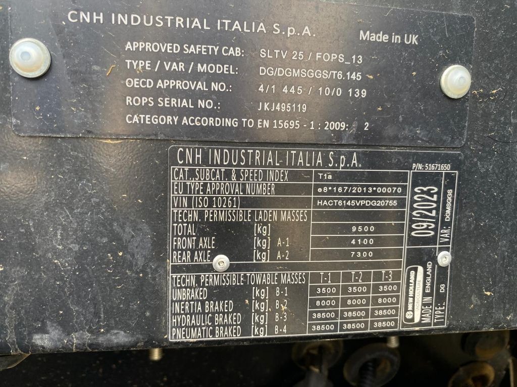 Tracteur NEW HOLLAND T6.145 - photo slide 25