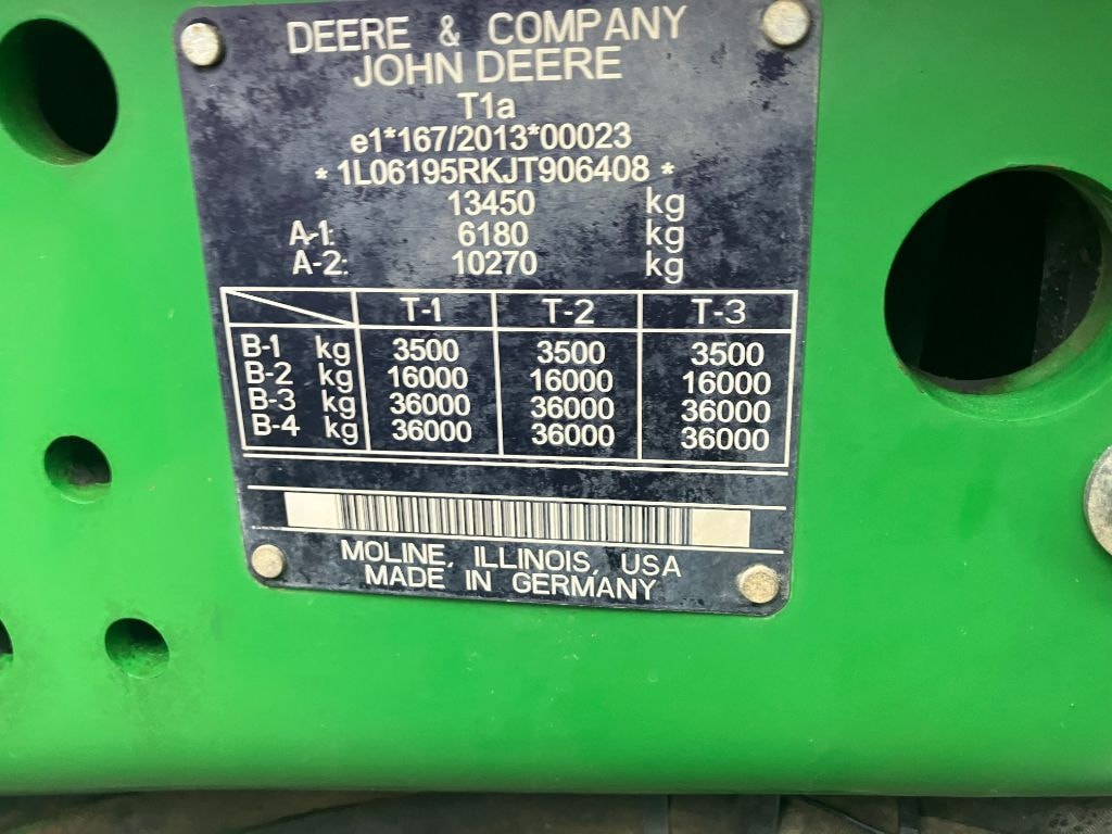 Tracteur JOHN DEERE 6195R - photo slide 9