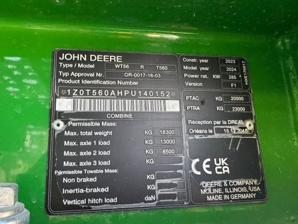 Moissonneuse JOHN DEERE T560 - photo slide 9