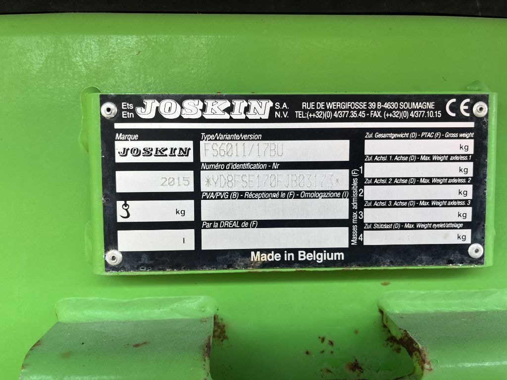 Epandeur fumier JOSKIN FERTI SPACE HORIZON 6011/17bu - photo slide 10