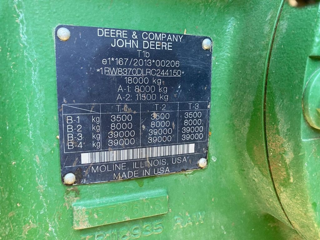 Tracteur JOHN DEERE 8R 370 - photo slide 34