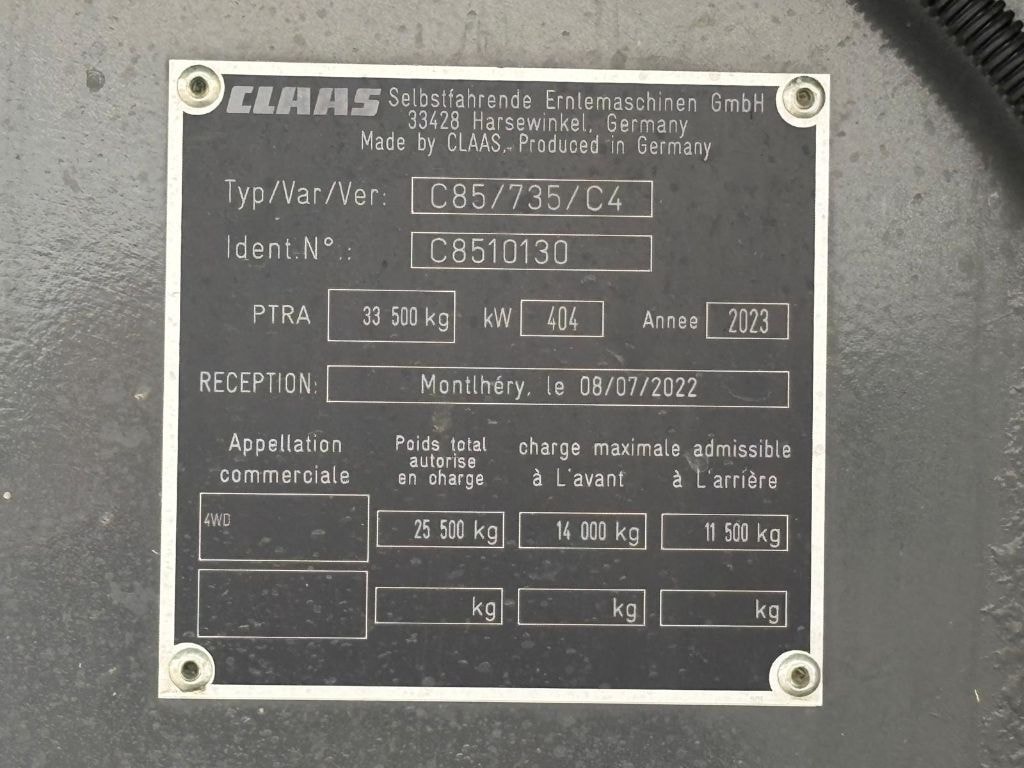 Moissonneuse CLAAS Lexion 7700 Montana 4x4 - photo slide 15