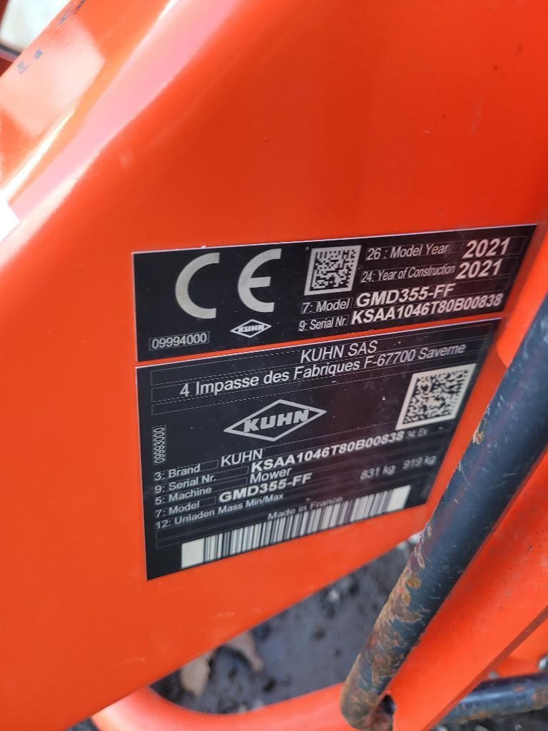 Faucheuse KUHN Gmd355 - photo slide 7