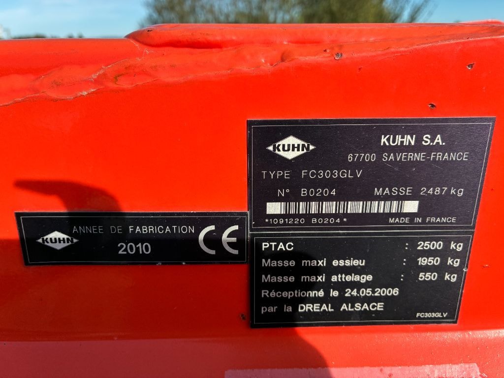 Faucheuse conditionneuse KUHN FC303GLV - photo slide 14