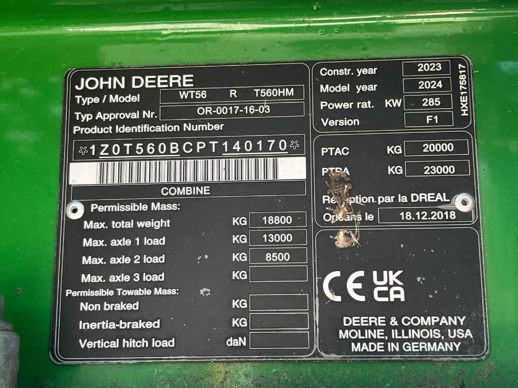 Moissonneuse JOHN DEERE T560i HILLMASTER - photo slide 20