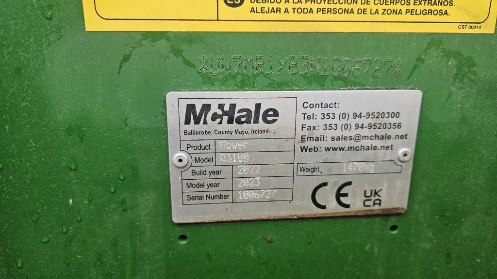 Faucheuse conditionneuse MC HALE R3100 - photo slide 9
