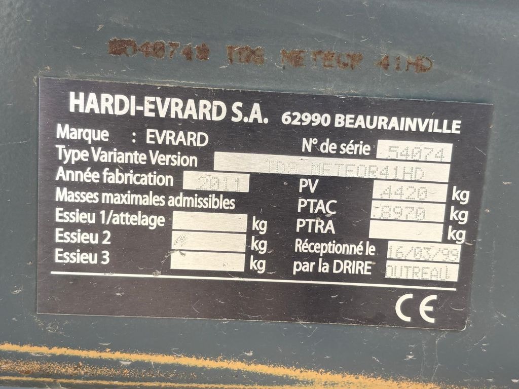 Pulverisateur EVRARD Meteor plus  - photo slide 9