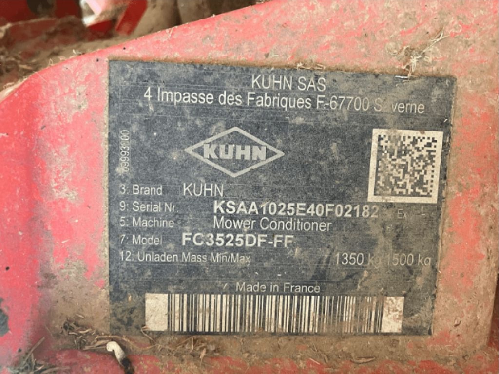 Faucheuse conditionneuse KUHN FC 9330 D RA + FC 3525 DF FF  - photo slide 9