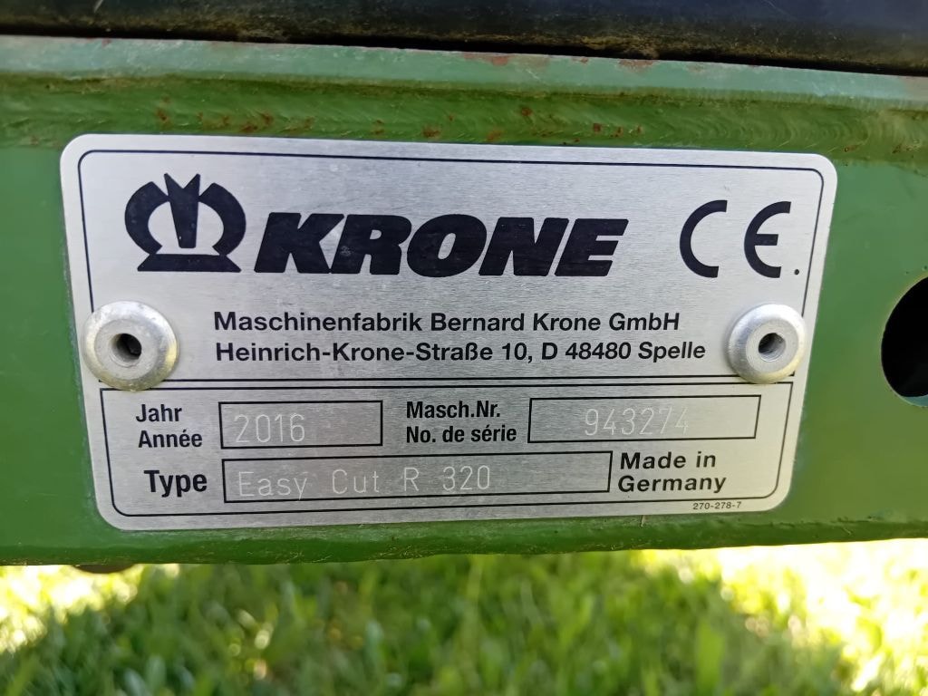 Faucheuse KRONE Easy cut R320 - photo slide 9