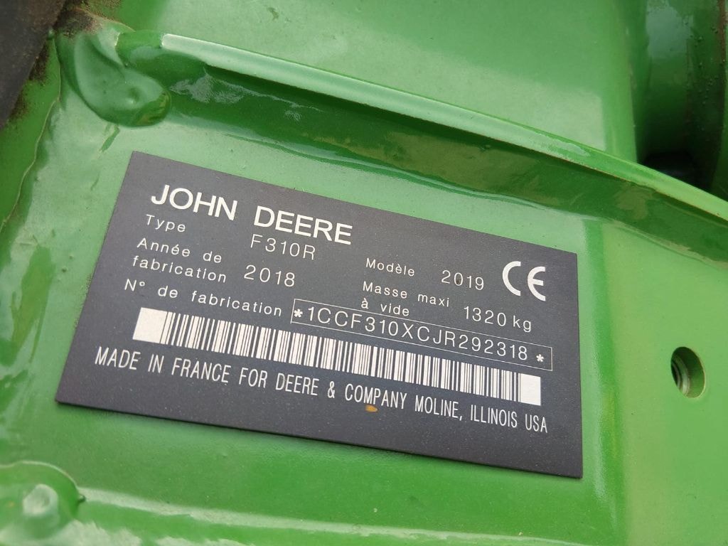 Faucheuse conditionneuse JOHN DEERE F310r - photo slide 4