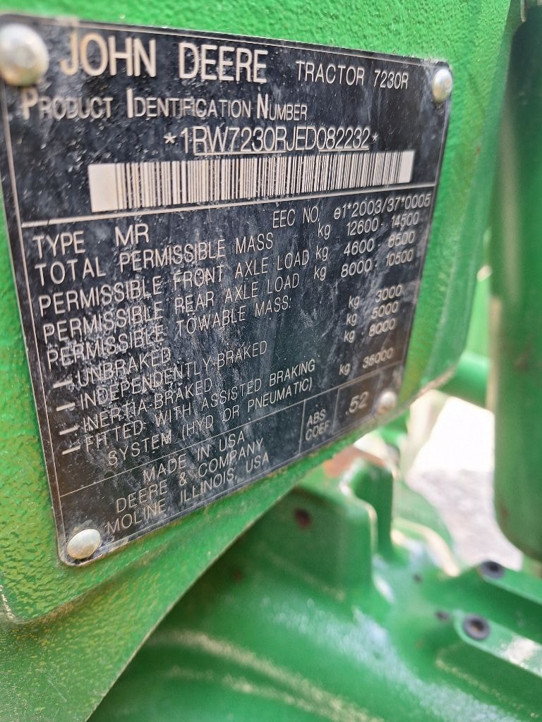Tracteur JOHN DEERE 7230 R - photo slide 13