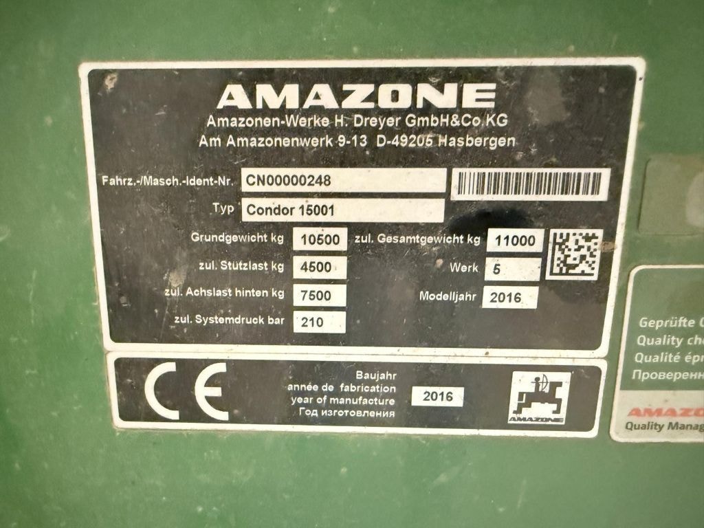 Semoir simplifié AMAZONE Condor 15 001 C - photo slide 6