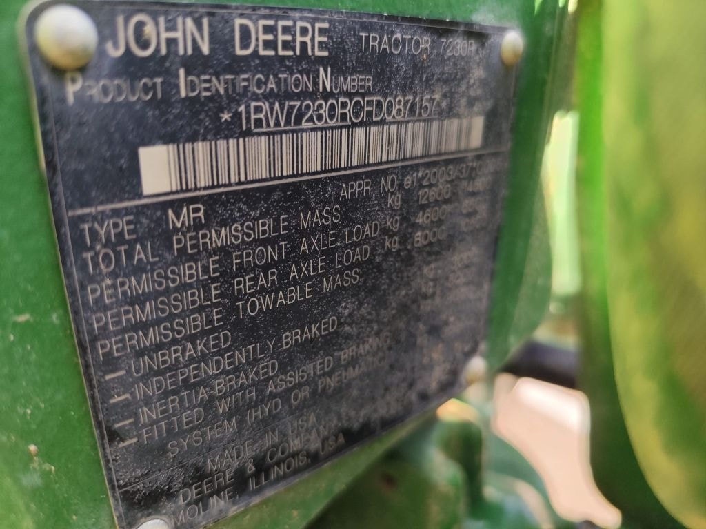 Tracteur JOHN DEERE 7230R - photo slide 8