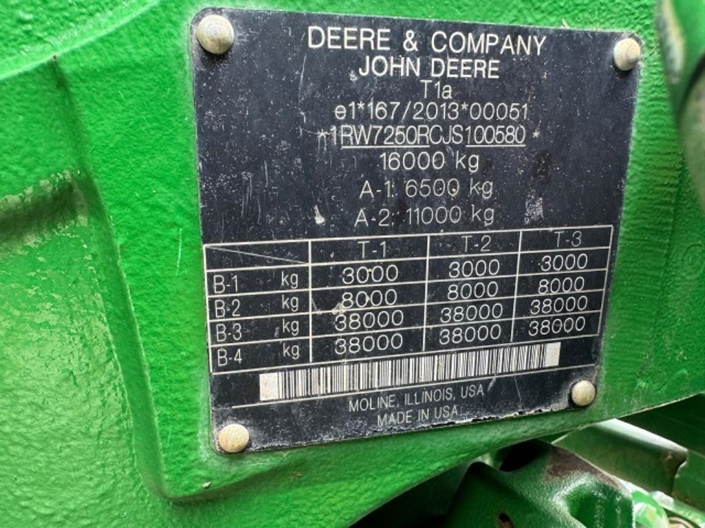 Tracteur JOHN DEERE 7250R - photo slide 12