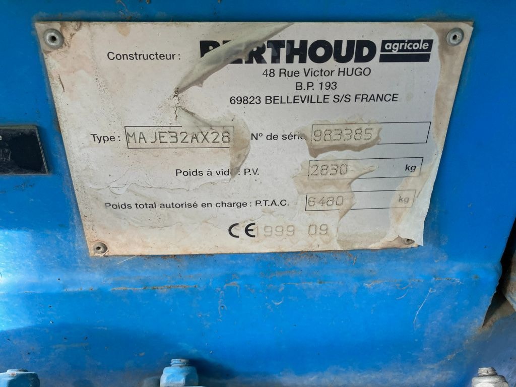 Pulverisateur BERTHOUD DP TRONIC 32 - photo slide 36