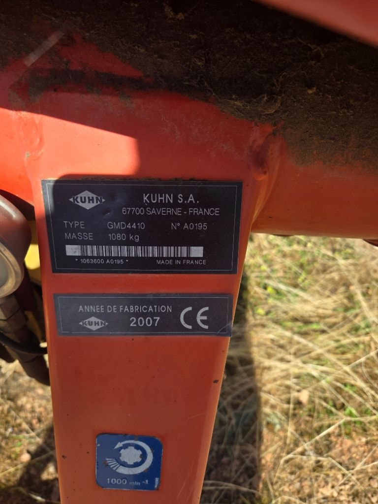 Faucheuse KUHN 4410 - photo slide 9