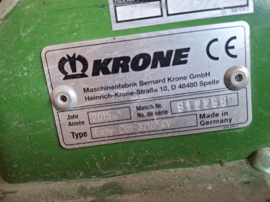 Faucheuse conditionneuse KRONE EASY CUT 3210 CV - photo slide 5