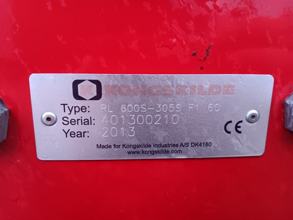 Fraise rotative KONGSKILDE R600S - 305 S F1 - photo slide 10