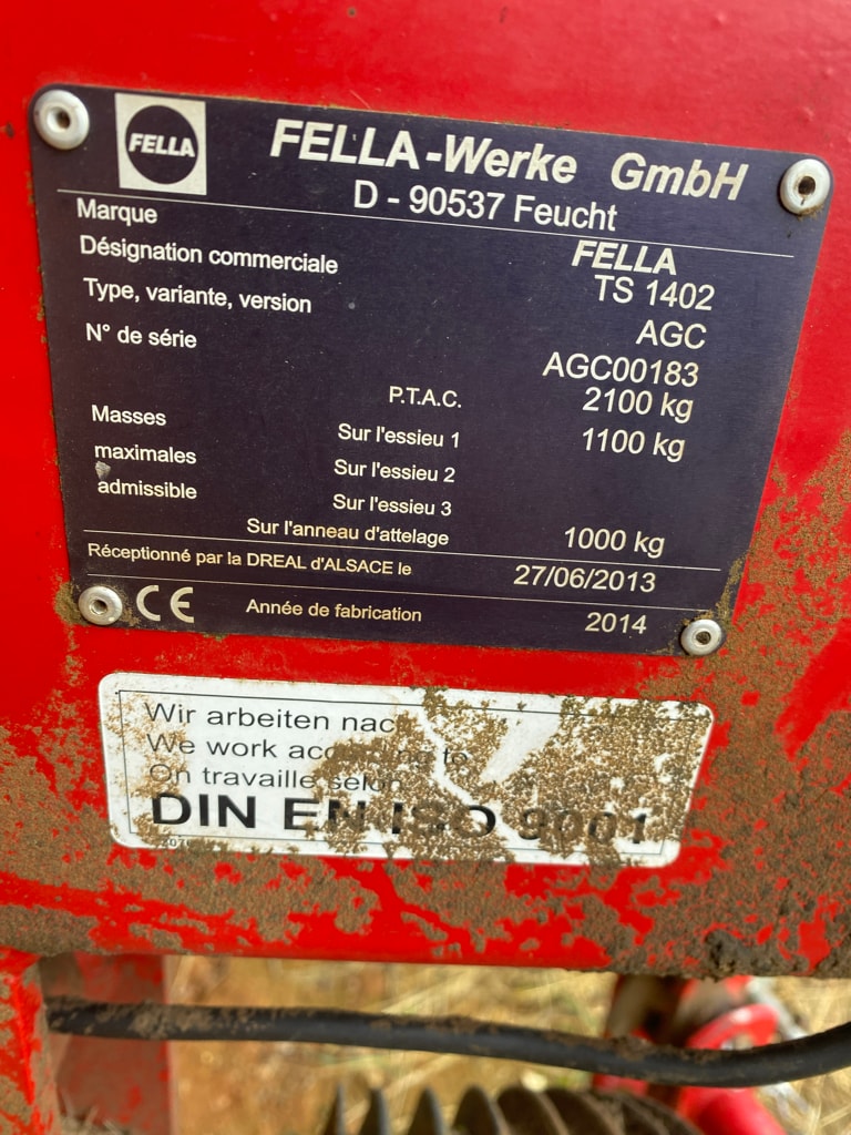 Andaineur FELLA TS 1402 - photo slide 6