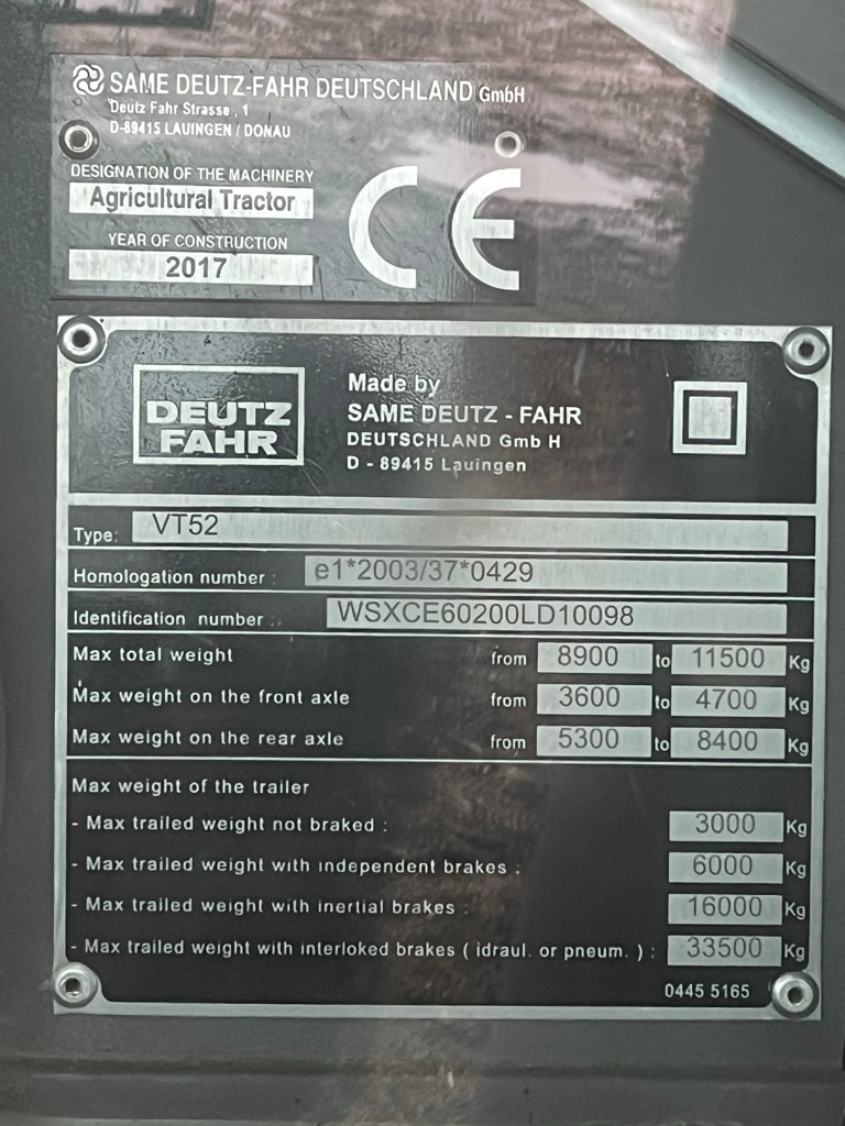 Tracteur chargeur DEUTZ FAHR 6155 AGROTRON TTV - photo slide 5