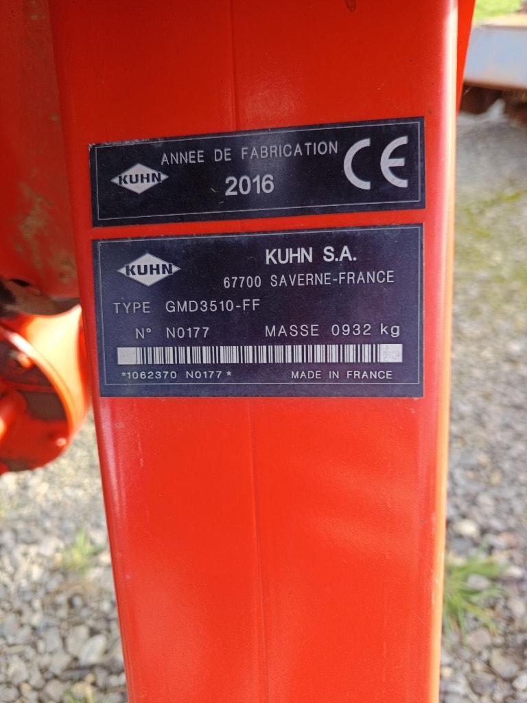 Faucheuse KUHN Gmd3510 - photo slide 6