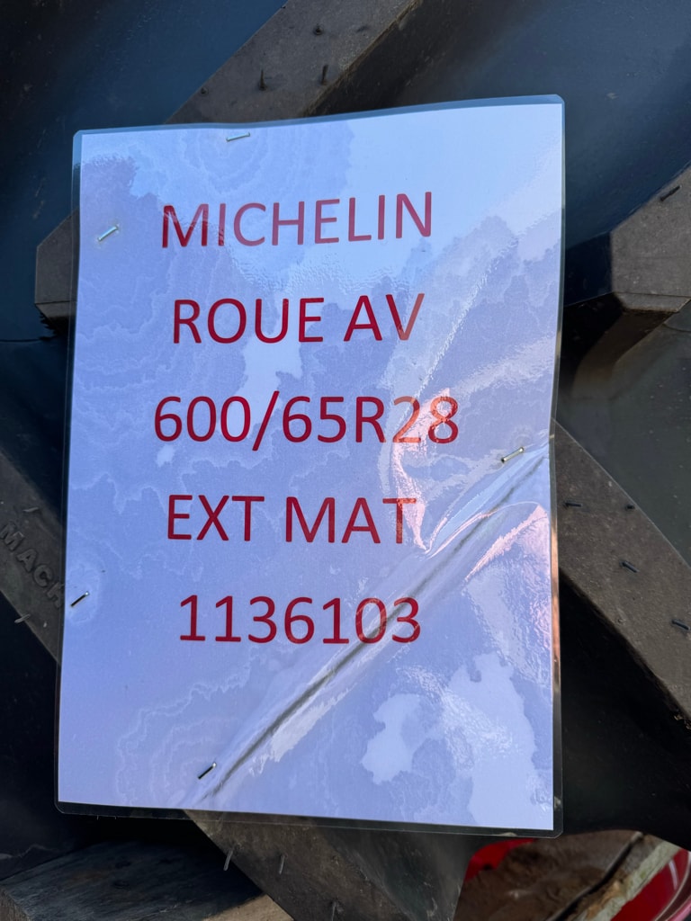 Roues Michelin  650/75R38 - 600/65R28 - photo slide 3